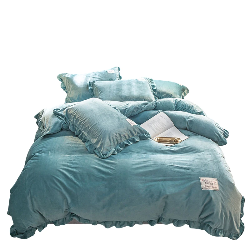 Хрустальный бархат 4 шт. современный стиль Комплект постельного белья