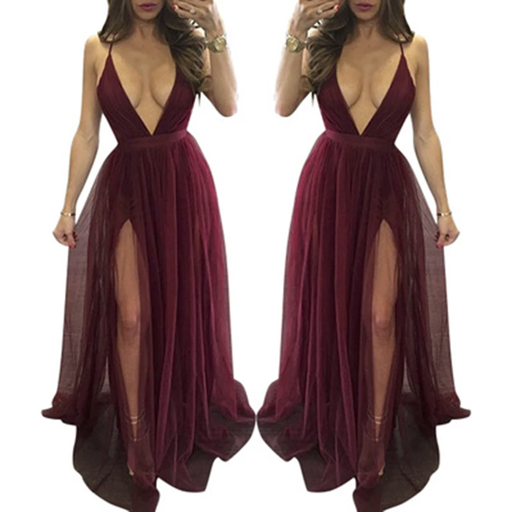 Очаровательное длинное Сетчатое вечернее платье для женщин официальное с