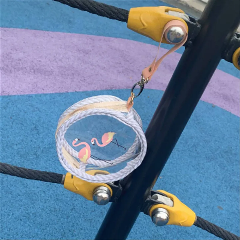 Модная женская Прозрачная ПВХ сумка через плечо ярких цветов летняя пляжная с