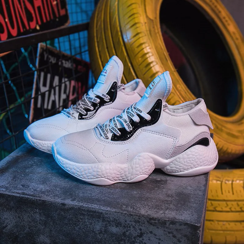 Женские кроссовки на массивной подошве модные женские платформе сетчатые с