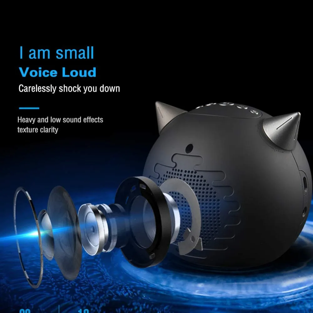 Bocina Bluetooth динамик FM радио Будильник портативные динамики часы LED для детей милый