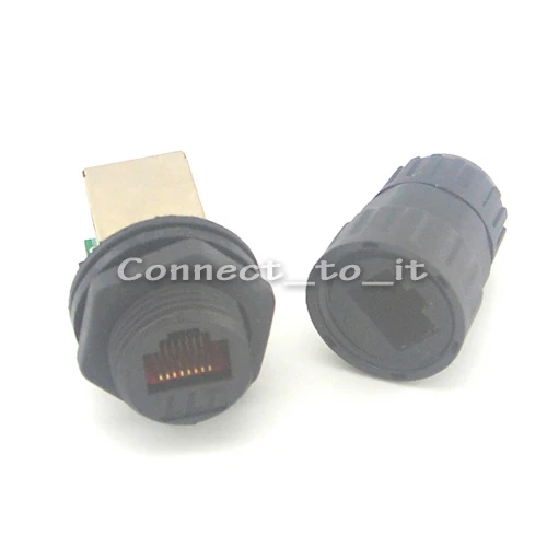 (5 комплектов в партии) RJ45 гнездо панель крепление IP68 Водонепроницаемые провода