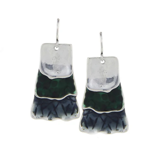 Женские серьги Shineland золотого и серебряного цвета с цветной эмалью 2020|long earrings|long