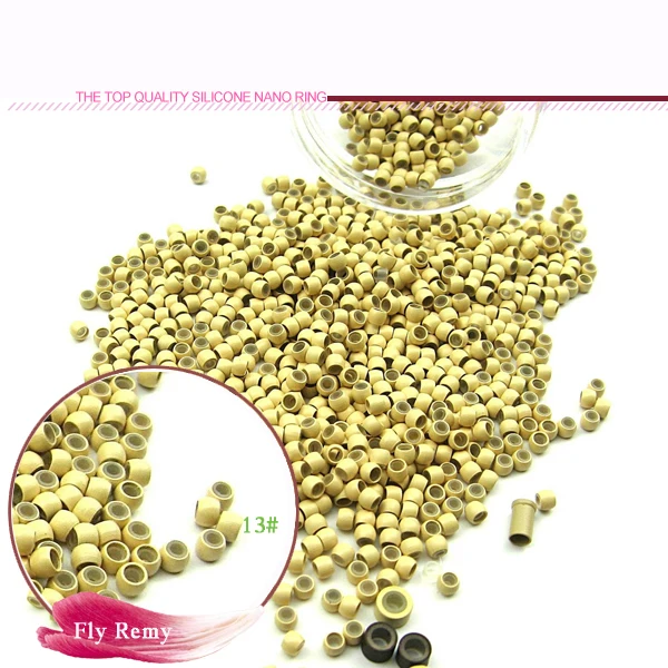 

200 Units Silicone Lined Nano Rings Beads 3.0mm Silicone Micro Bead For Nano Tip Hair Extensions