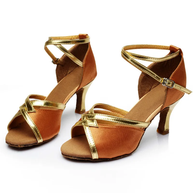 Горячая Распродажа Бальные вечерние туфли Танго на квадратном каблуке 7 см Обувь