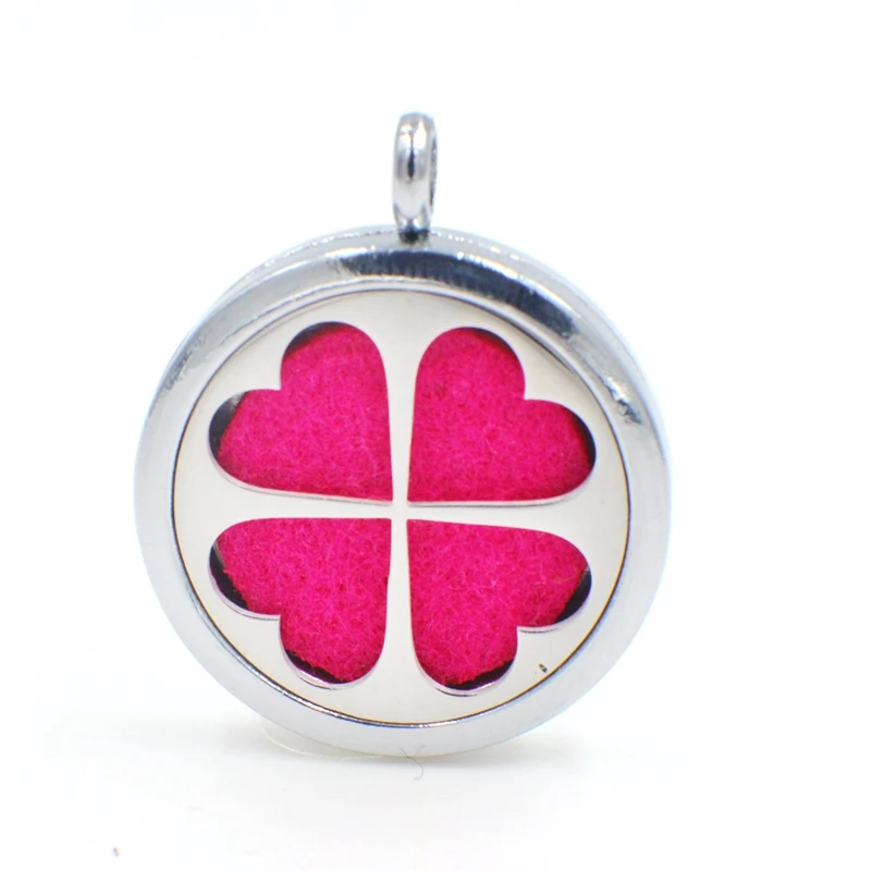 Hollow Four Leaf Clover Perfume Aromatherapy Essential Oil Diffuser 30mm Floating Locket Pendant For Necklace Keychains 5PCS | Украшения и