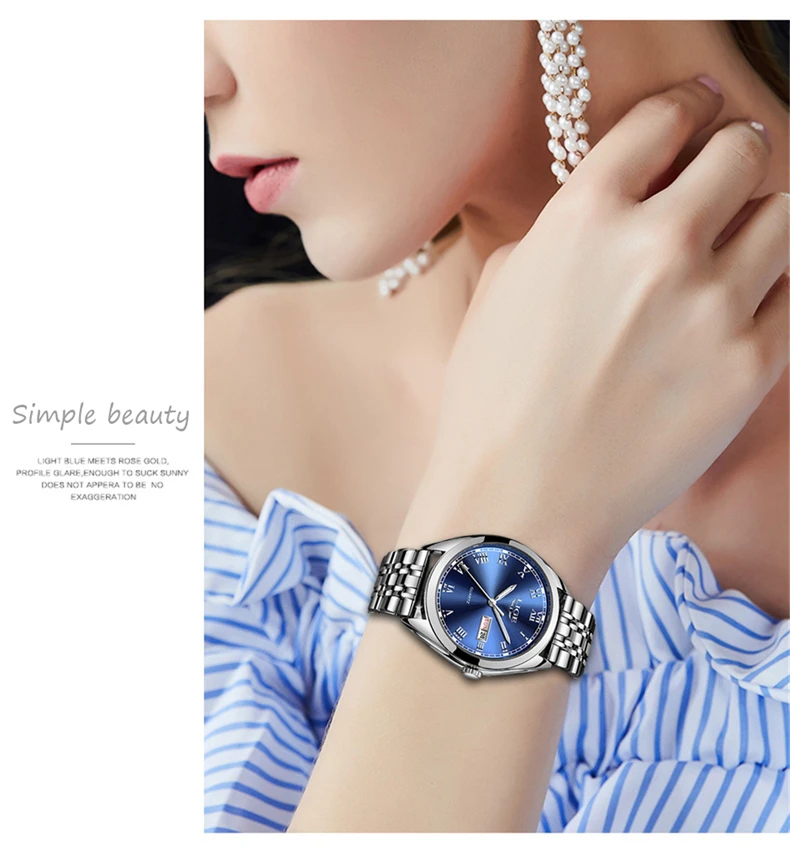 Reloj2020 женские часы LIGE Топ бренд модные часы Ms. все стальные кварцевые женские часы водонепроницаемые часы с календарем секундомер