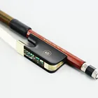 VingoBow 5 шт. Французский двойной бас лук натуральный конский волос бразильский черное дерево лягушка Никель Серебро часть 310BF 72,5 см теплый тон