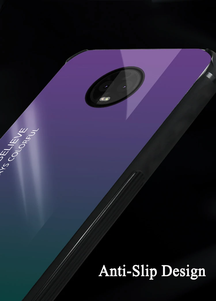 Haissky чехол из закаленного стекла с градиентом для Motorola Moto G6 G6 Plus G6 Play Rainbow задняя крышка для Moto G5S Plus задняя крышка оболочка