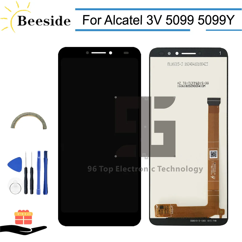 AA + качество lcd 6 0 ''для Alcatel 3 V 5099 5099Y 5099A 5099D ЖК-дисплей с сенсорным экраном