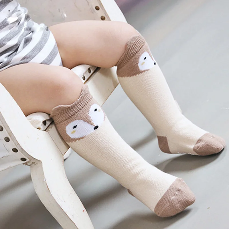 3 Pairs/lot Cotton Baby Infant Spring Summer Socks 3d Ears Fox Sox Toddler Bebe Nonslip Anti-slip | Детская одежда и обувь