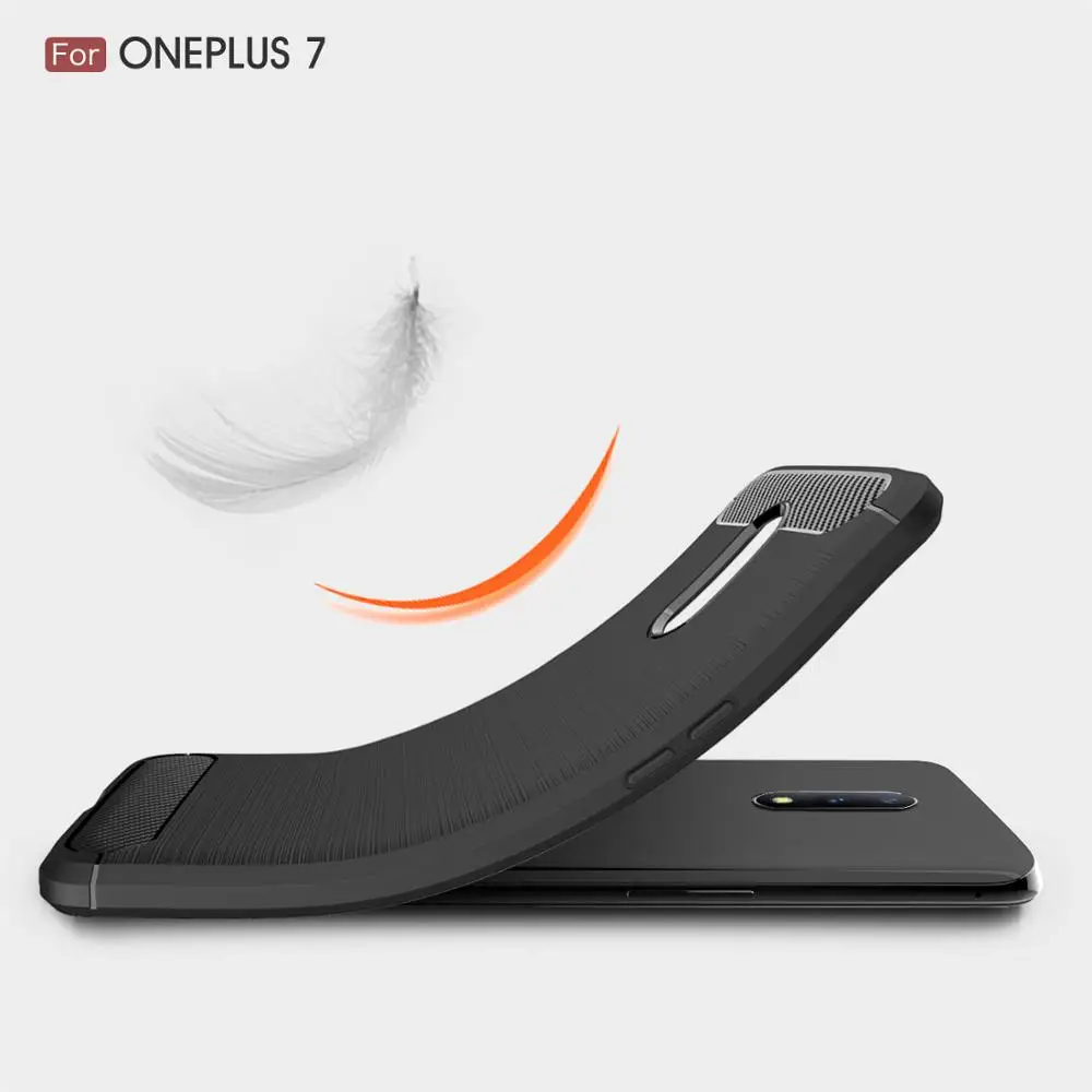 GKK for Oneplus 7 pro Case Soft Silicon Back Cover Original Carbon Fiber Fitted TPU Shockproof Pro phone case |