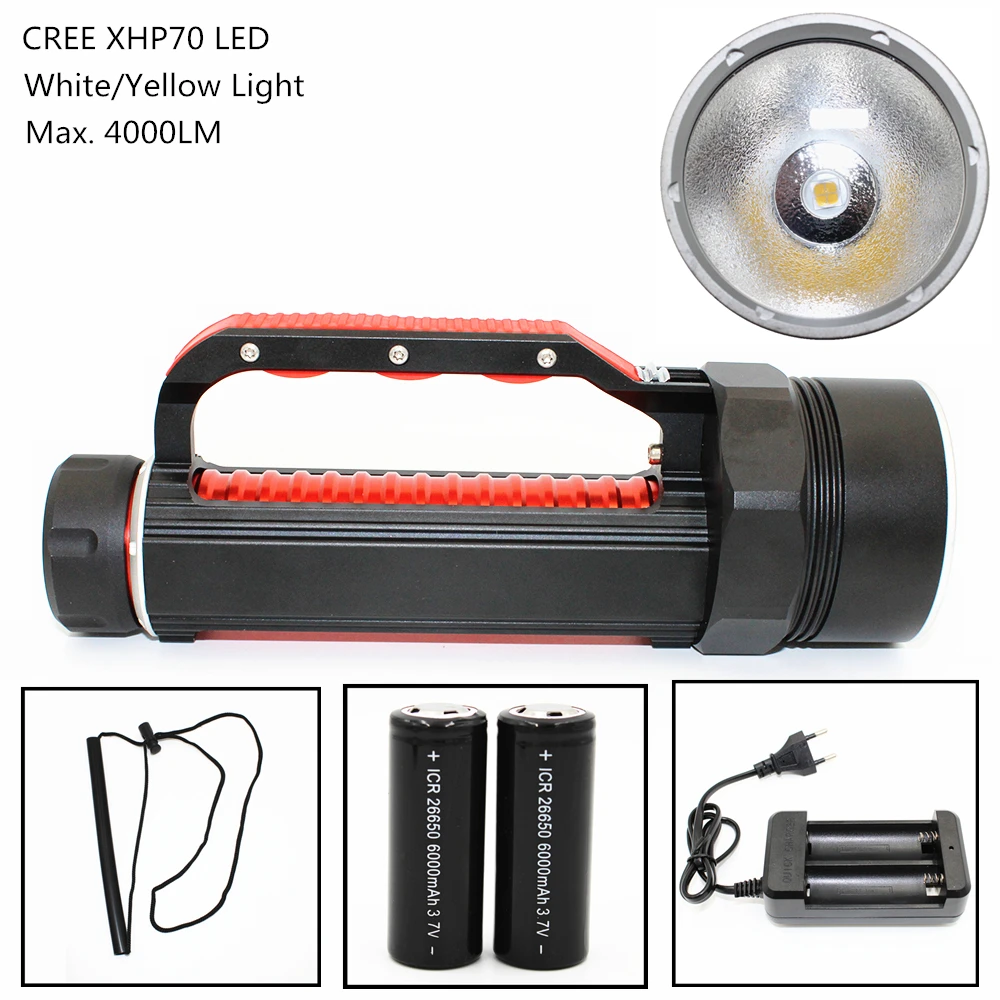 구매 Uranusfire LED 손전등 XHP70 4000LM 방수 다이빙 라이트 토치 전원 26650 리튬 이온 배터리, EU/US 플러그 충전기 구매 Uranusfire LED 손전등 XHP70 4000LM 방수 다이빙 라이트 토치 전원 26650 리튬 이온 배터리, EU/US 플러그 충전기