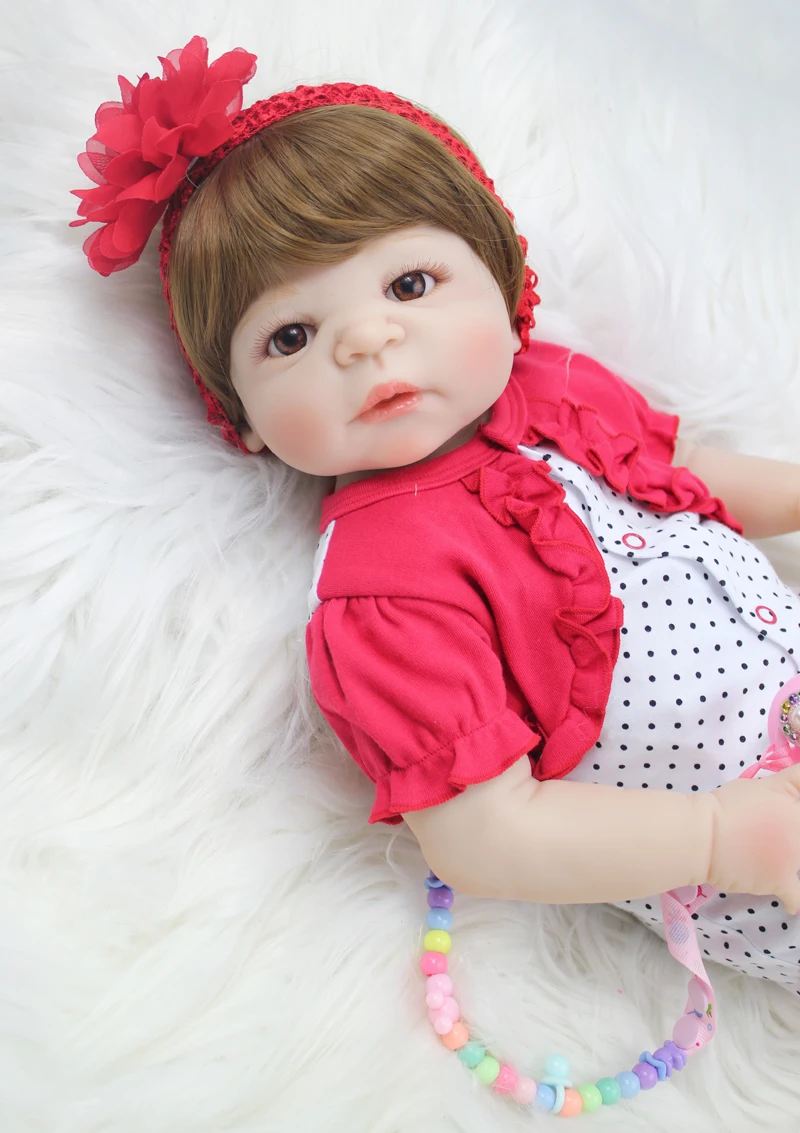 55 см полный силиконовый корпус Reborn Baby Doll 22 дюймов новорожденных принцессы для