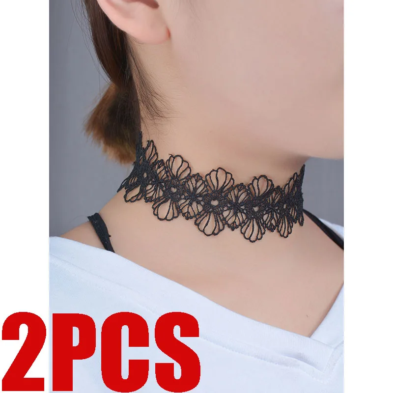 Для женщин Винтажное ожерелье в стиле панк Модное ажурное Корейском Кружевная