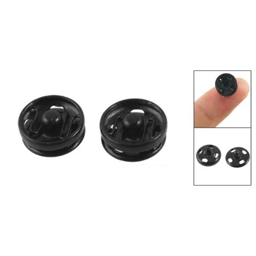 Новый Одежда швейные 8 мм кнопках кнопки крепленийсертификаты черный 50 шт.