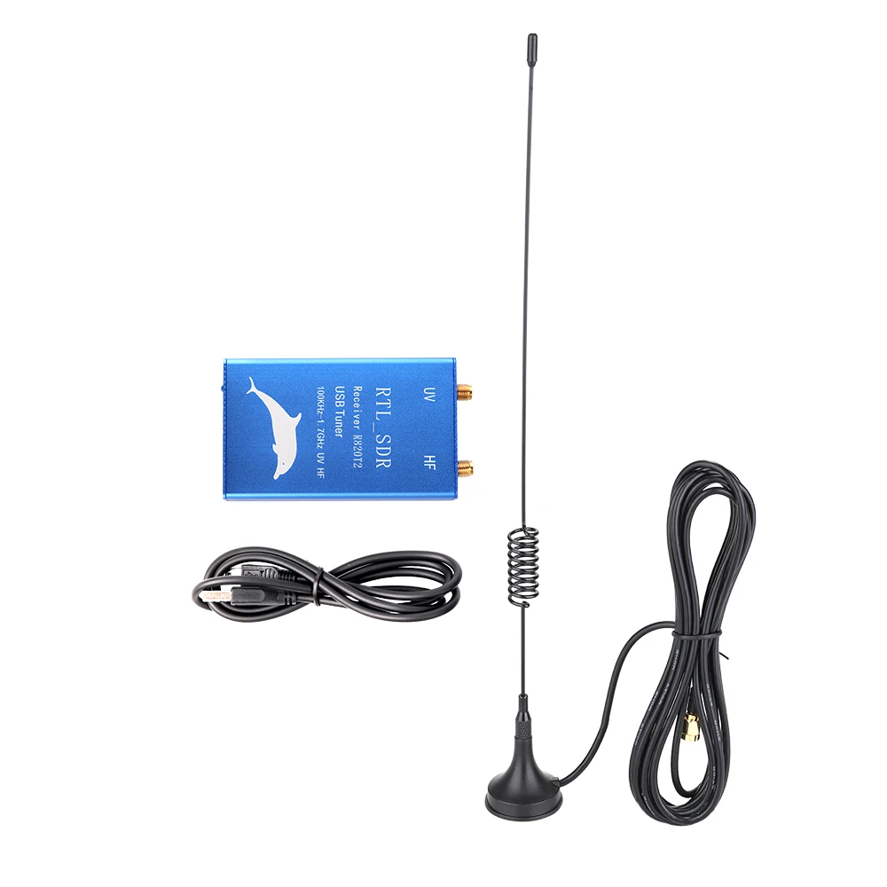 RTL.SDR USB тюнер приемник RTL2832U + R820T2 100 кГц 1 7 ГГц UHF UV HF полный диапазон собранный