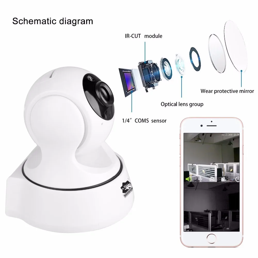 HD 1080 P 2.0MP PTZ Wi Fi IP Камера безопасности ИК Ночное видение двухстороннее аудио