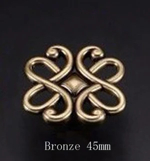 Bronze 45mm 1 шт., антикварная бронзовая фурнитура для мебели, ручки, дверная ручка, выдвижной ящик, шкаф, кухонные шкафы, шкаф, комод, Обувной Ящик, ручки - Цвет: Bronze 45mm