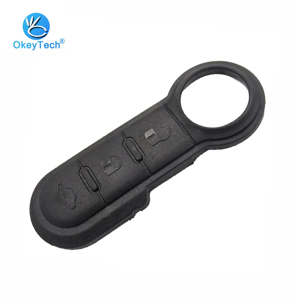 OkeyTech для Fiat Key Pad 3 кнопки Flip складывающийся силиконовый резиновый ремонт Сменный