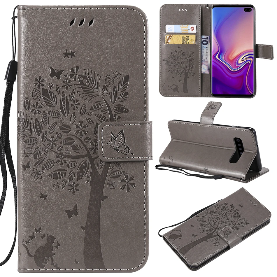 Магнитный чехол-бумажник для телефона Samsung Galaxy S10 Plus S10e S9 S8 S7 S6 Edge S5 S4 S3 mini i8190