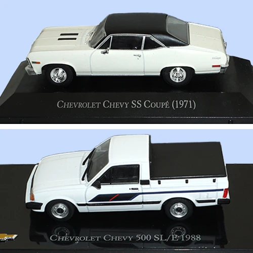 2 pieces Модель автомобиля 1:43 Металл Ретро-игрушка автомобиль 2 шт Abs литая игрушка автомобиль Рождественский подарок для CHEVEROLET CHEVY SS/500 SL/E - Цвет: 2 pieces