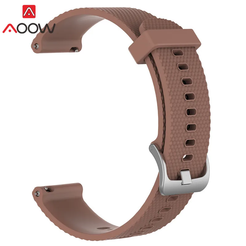 Brown 20 мм 22 мм силиконовый ремешок для huawei GT honor watch Magic galaxy watch 42 мм 46 мм active huami amazfit pace ремешок Bip ремешок для часов - Цвет ремешка: Brown