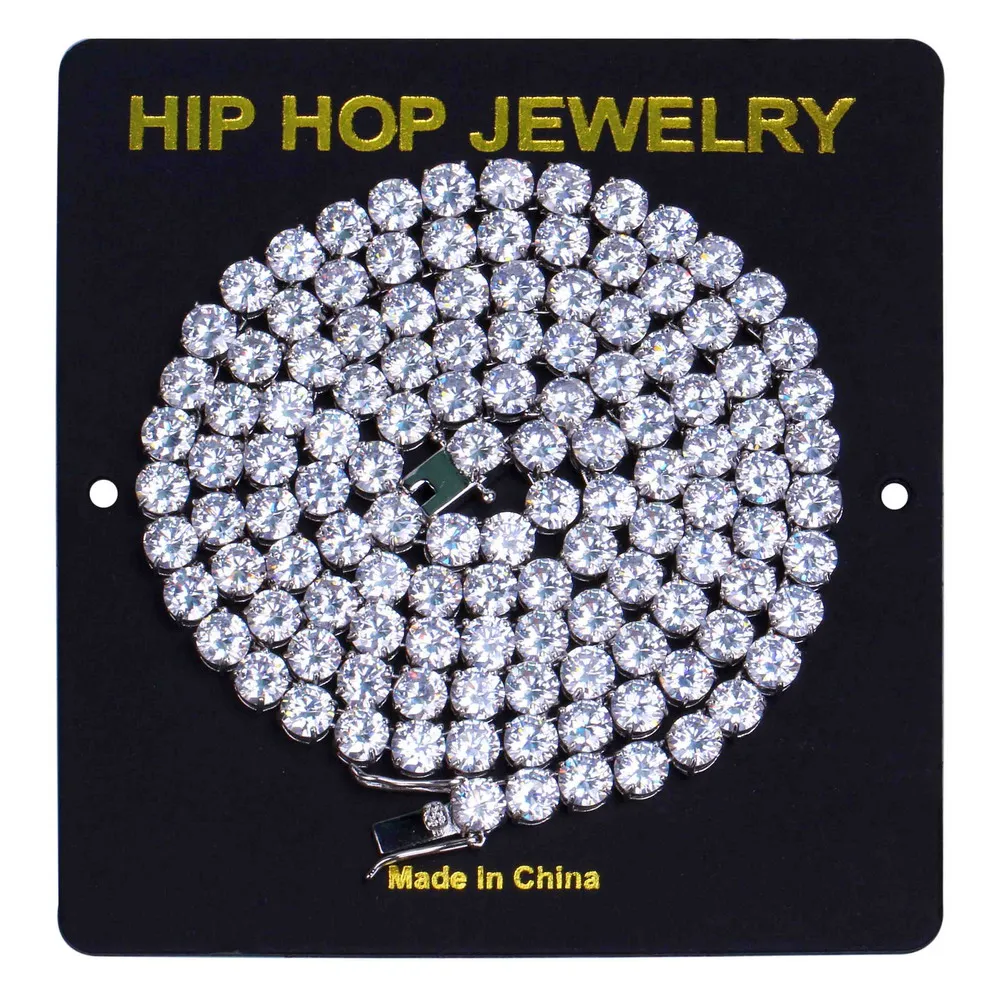 JINAO золото/серебро/цвет розового золота Iced Out цепь хип-хоп медь микро Pave CZ Stone2.5-10 мм теннисная цепь ожерелье