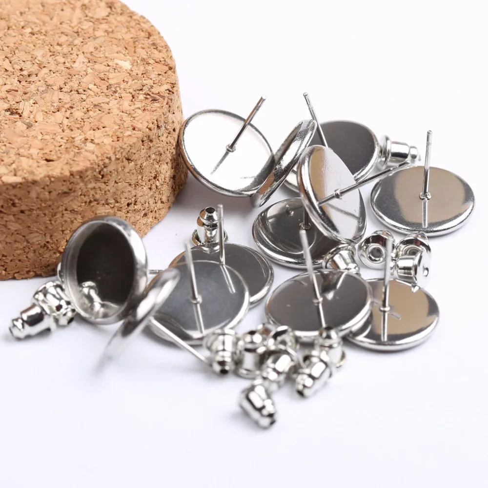 20 шт. заготовки для сережек гвоздиков из нержавеющей стали|stainless steel earring findings|earring