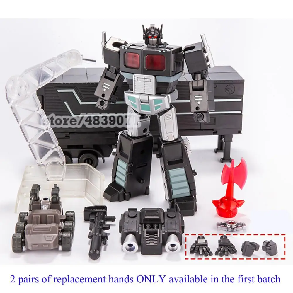 Jinbao Робот мини черный Nemesis Prime OP Commander MPP10 трансформация с трейлером ролик Летающий рюкзак фигурка игрушки