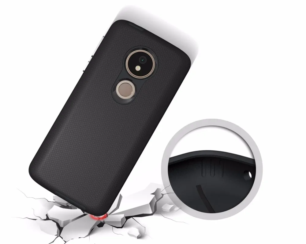 Противоскользящий защитный чехол из ТПУ + ПК для Motorola Moto G6 Play (Версия США) |