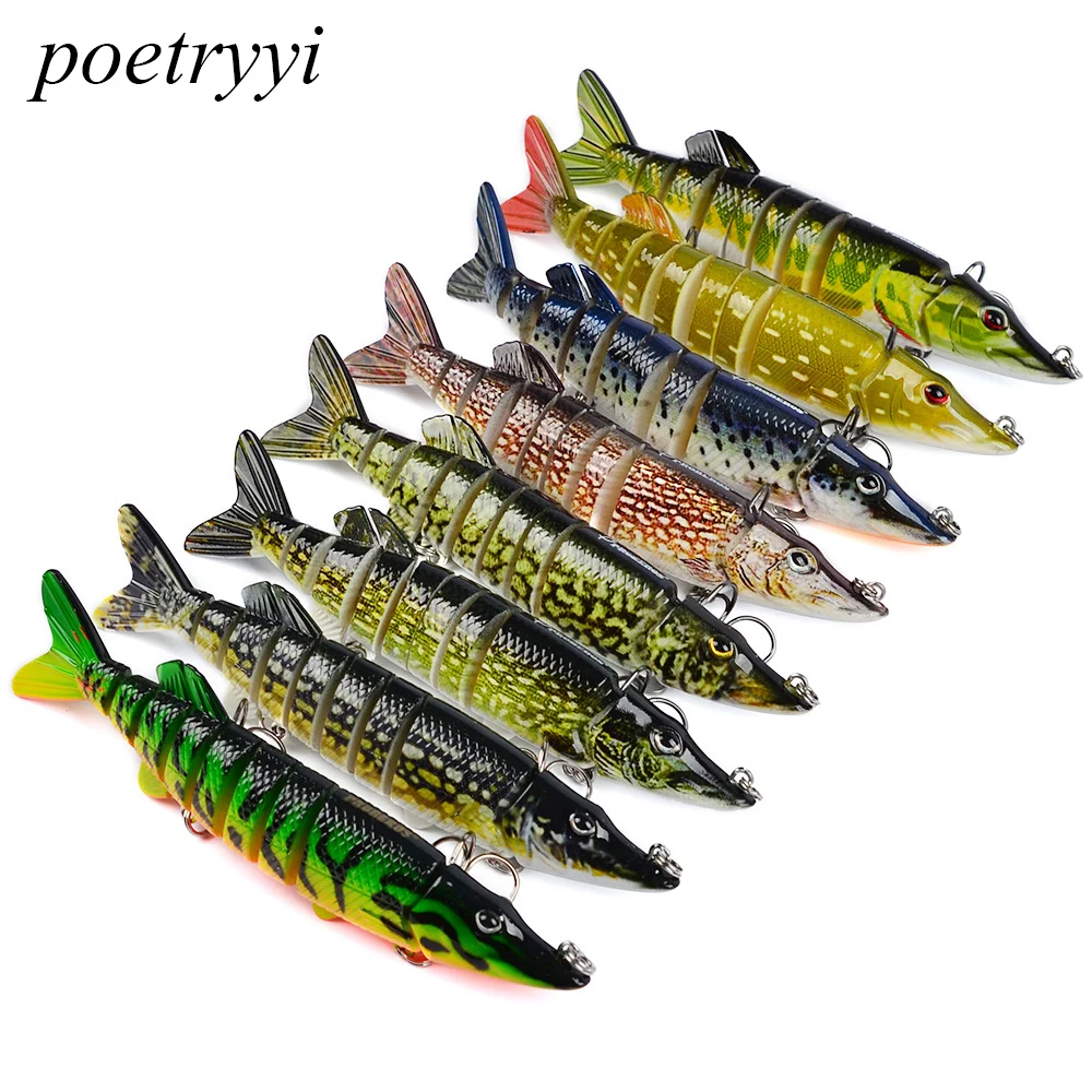 POETRYYI 12 5 см 20 г 9 segement Isca искусственная Щука приманка мускулатура рыболовные