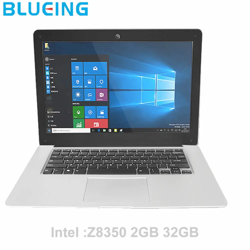 14,1 дюймовый ноутбук 2 ГБ/4 ГБ и 32 Гб/64 Гб SSD Intel Z8350 HD 1920*1080 Windows 10 wifi bluetooth ноутбук компьютер - Цвет: White-Black 2gb 32gb
