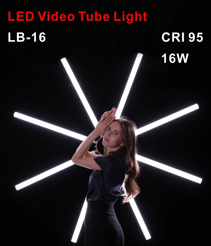 Falcon Eyes beauty led strip Light Studio Video трубчатая лампа 16 Вт двухцветное непрерывное освещение ручной работы со встроенным литий-ионным аккумулятором