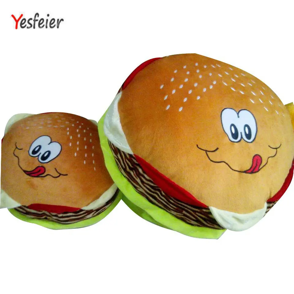 40-60cm Creative Plush Toy Simulation Cartoon Hamburger Pillow Cute Burger Sofa Cushion Home Decoration Doll Child Birthday Gift | Игрушки и