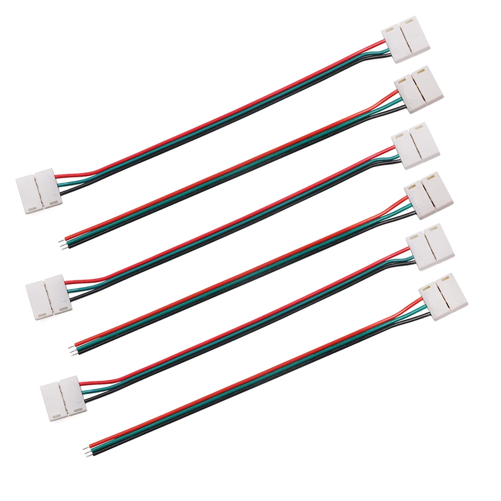 5 шт. 3 контактный разъем PCB Solderless Угловые разъемы 1 2 зажим для 10 мм ширина PCB светодиодные полосы пикселей