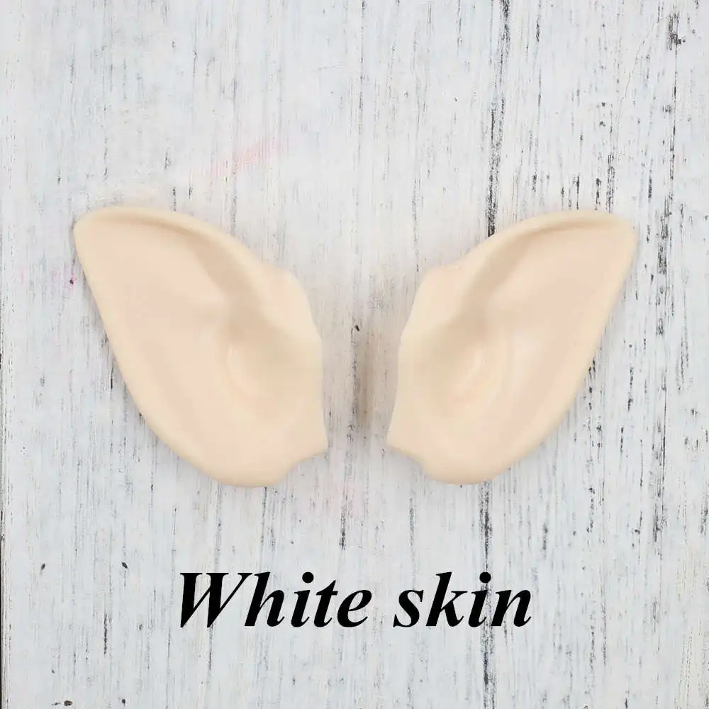 white skin Кукла Blyth 1/6 эльф и человеческое пластиковое ухо белый натуральный загар темная и супер темная кожа подходит для 30 см кукла DIY аксессуары подарок - Цвет: white skin