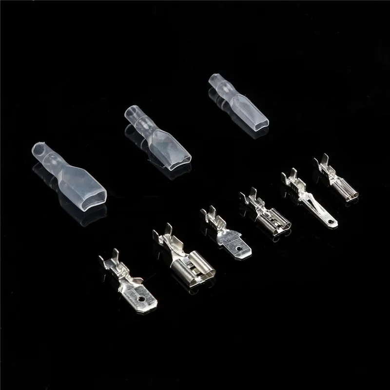 120/180/270Pcs изолированный Электрический провод обжимных разъёмов, набор 2,8/4,8/6,3 мм лопата с разъемами «Мама» и «комплект с коробкой