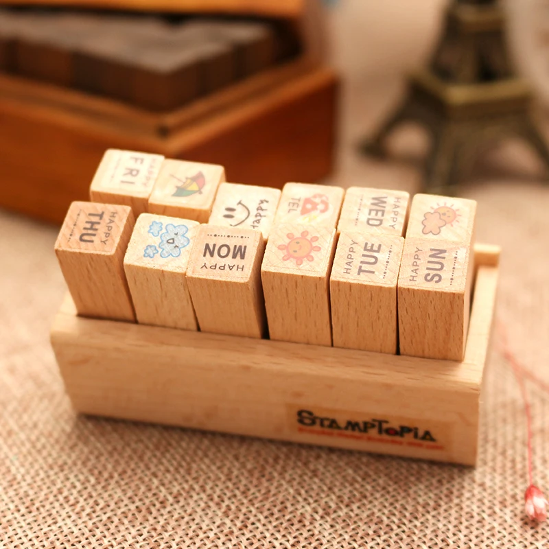 Лидер продаж Новые 2018 фотоальбом Diy Корея STAMPTOPIA прекрасный штамп в виде часов 12 Ente