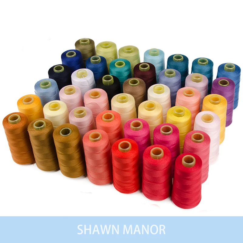 

Прочная оверлочная машина, Полиэстеровые нитки для шитья джинсов, багажа, аксессуары для домашнего текстиля, 1 рулон (1600 метра), 20s/2