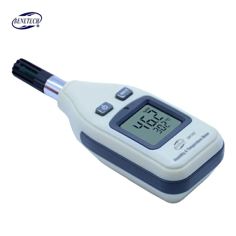 BENETECH GM1362 Измеритель температуры и влажности цифровой ЖК-дисплей термо-гигрометр с ЖК-подсветкой и удержанием данных