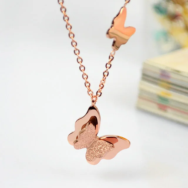 Titanium стали цвета розового золота модные женские туфли декорированные двойными