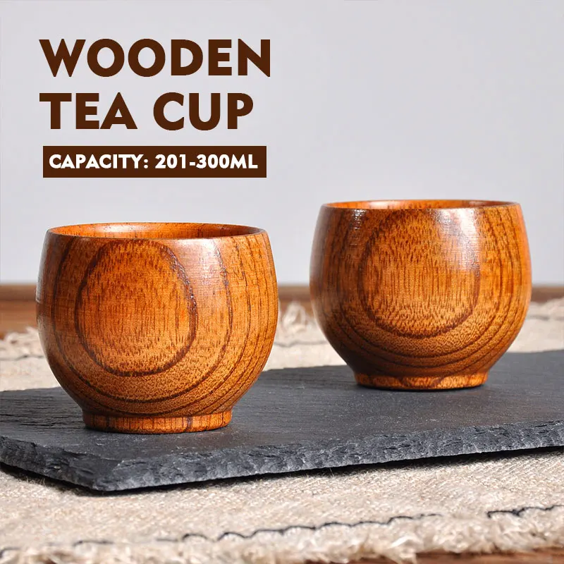 Домашний сок ресторан деревянная чашка питьевая кружка прочная для вина ручная