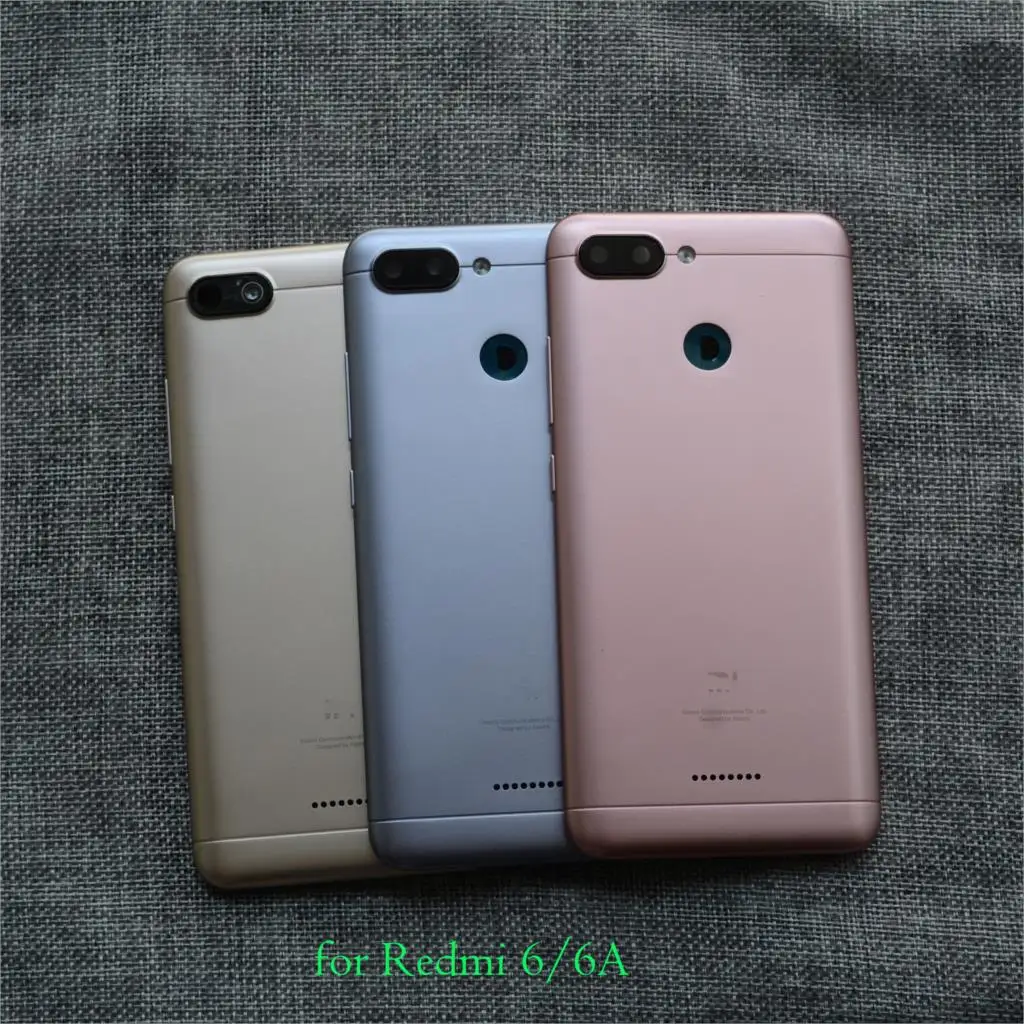 Аккумулятор задняя крышка двери для Xiaomi Redmi 6 6A Redmi6 с объективом камеры двойной 2 sim версия