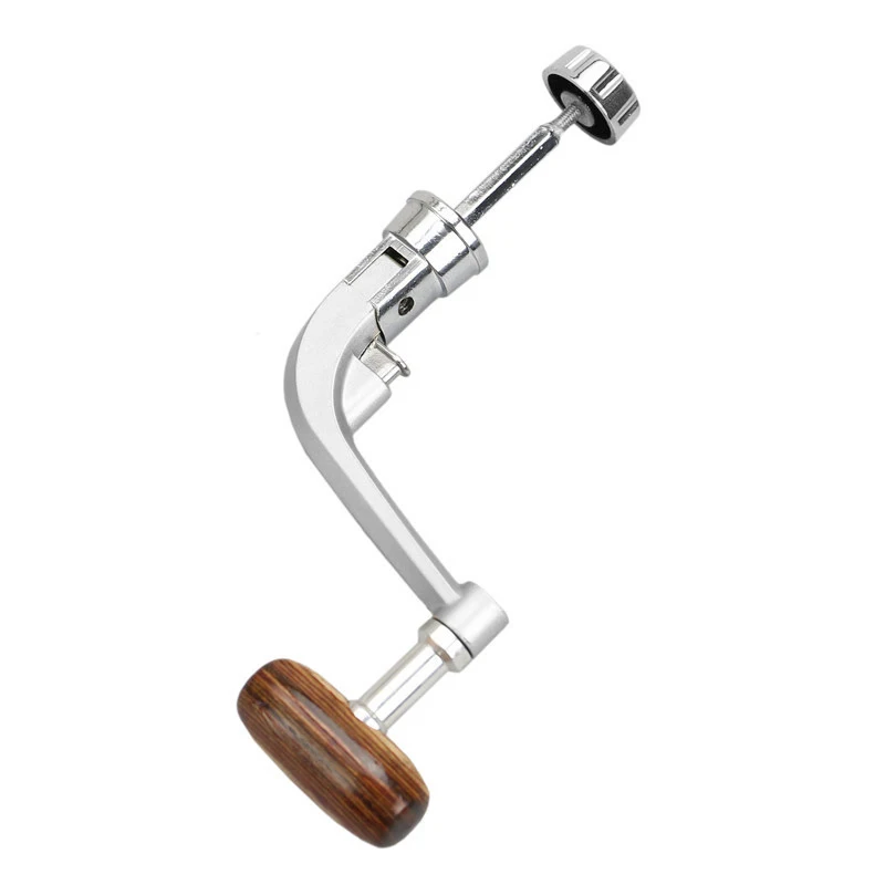 New Metal Spinning Reel Folding Rocking Arm Wheel Grasp Wooden Handle Fishing Accessories FG66 | Спорт и развлечения