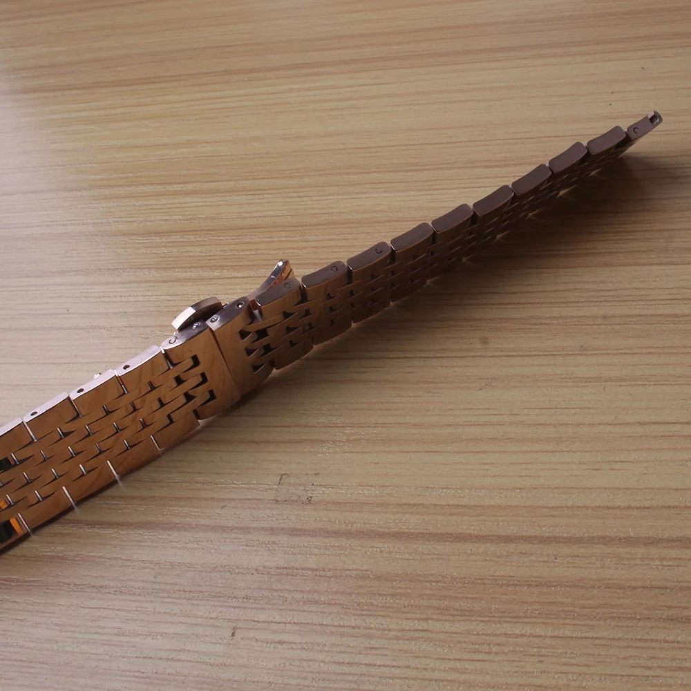 Ремешок для часов из нержавеющей стали розовое золото красивая модная бабочка