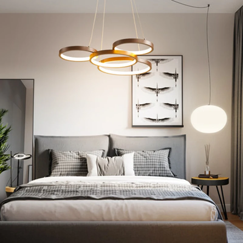 Современные светодиодные подвесные светильники круглые для столовой гостиной