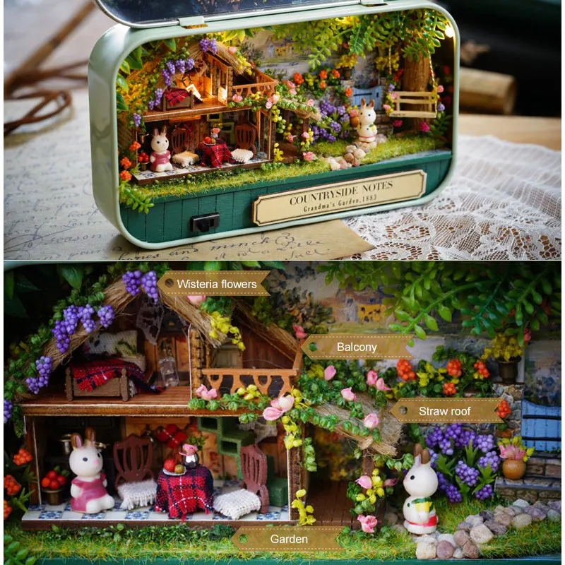 DIY кукольные домики для детей коробка театр Forest Rhapsody 3D мини-Головоломка сделай