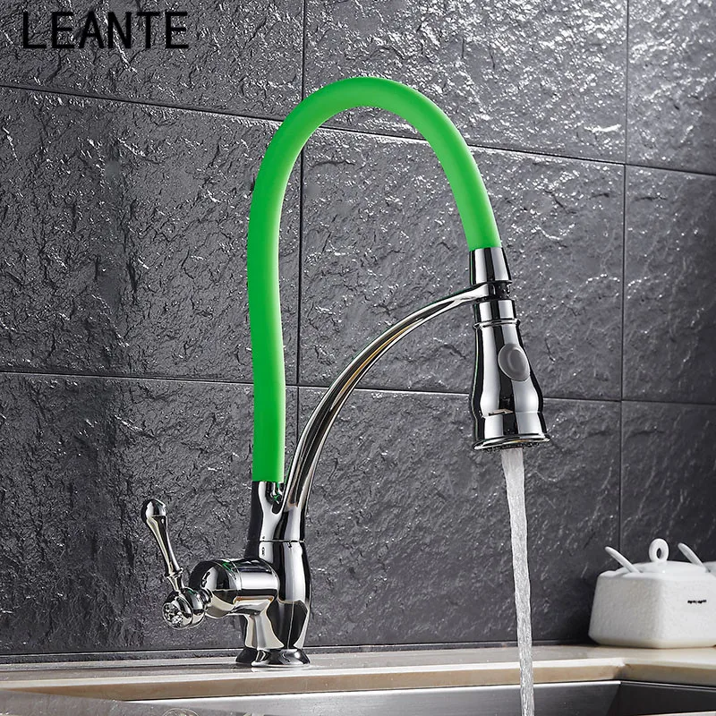 Leante Одной ручкой Кухня смеситель. Бортике черный смеситель для кухни. двойной