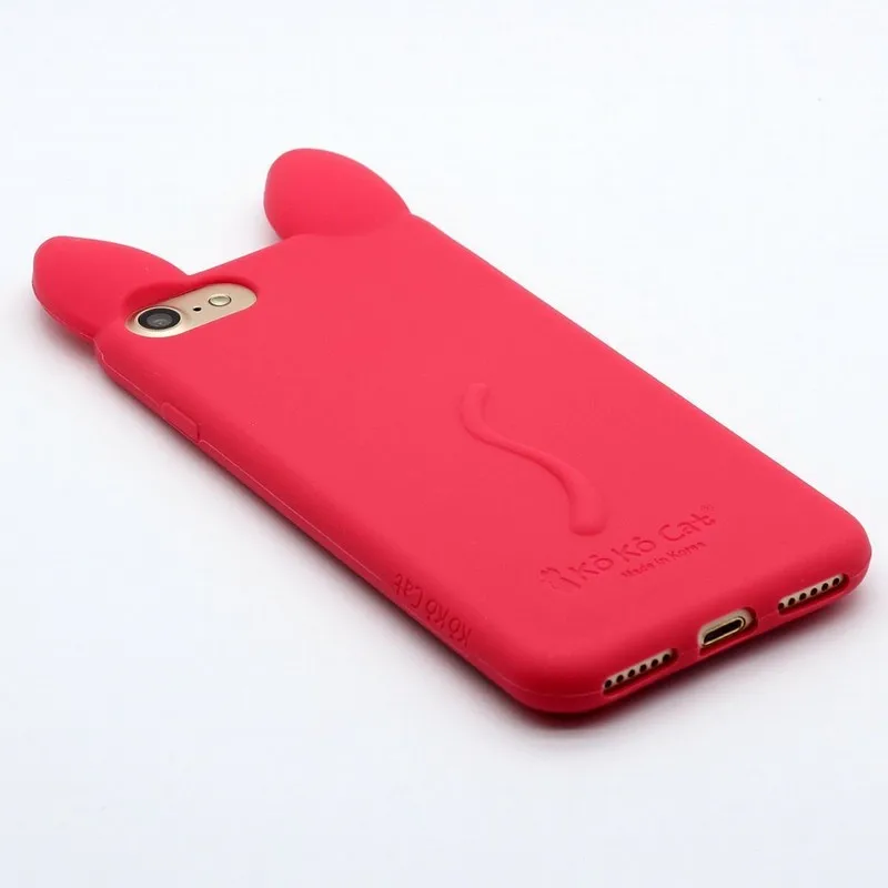 Чехол для iPhone 6S KoKo кошка из мягкого силикона милый котенок уши 3D чехол Apple 6 S 7 iPhone6